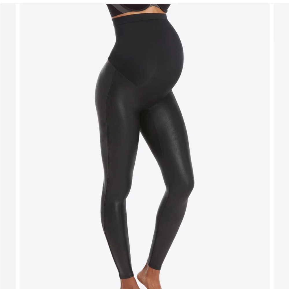 Maternity Spanx Mama Faux Leather Leggings